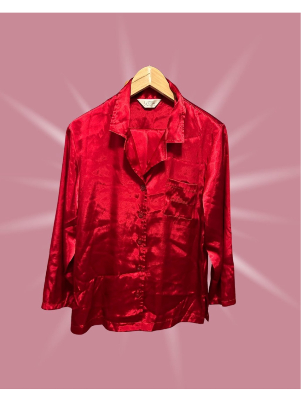 La Senza Red Satin 2 PC PJs M